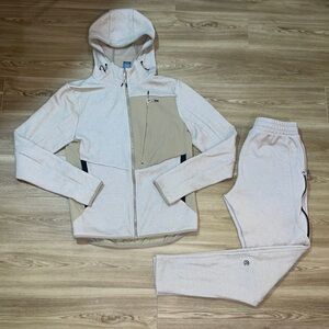 Light Brown/cream Champion Sweatsuit Combo (jacket and pants**)